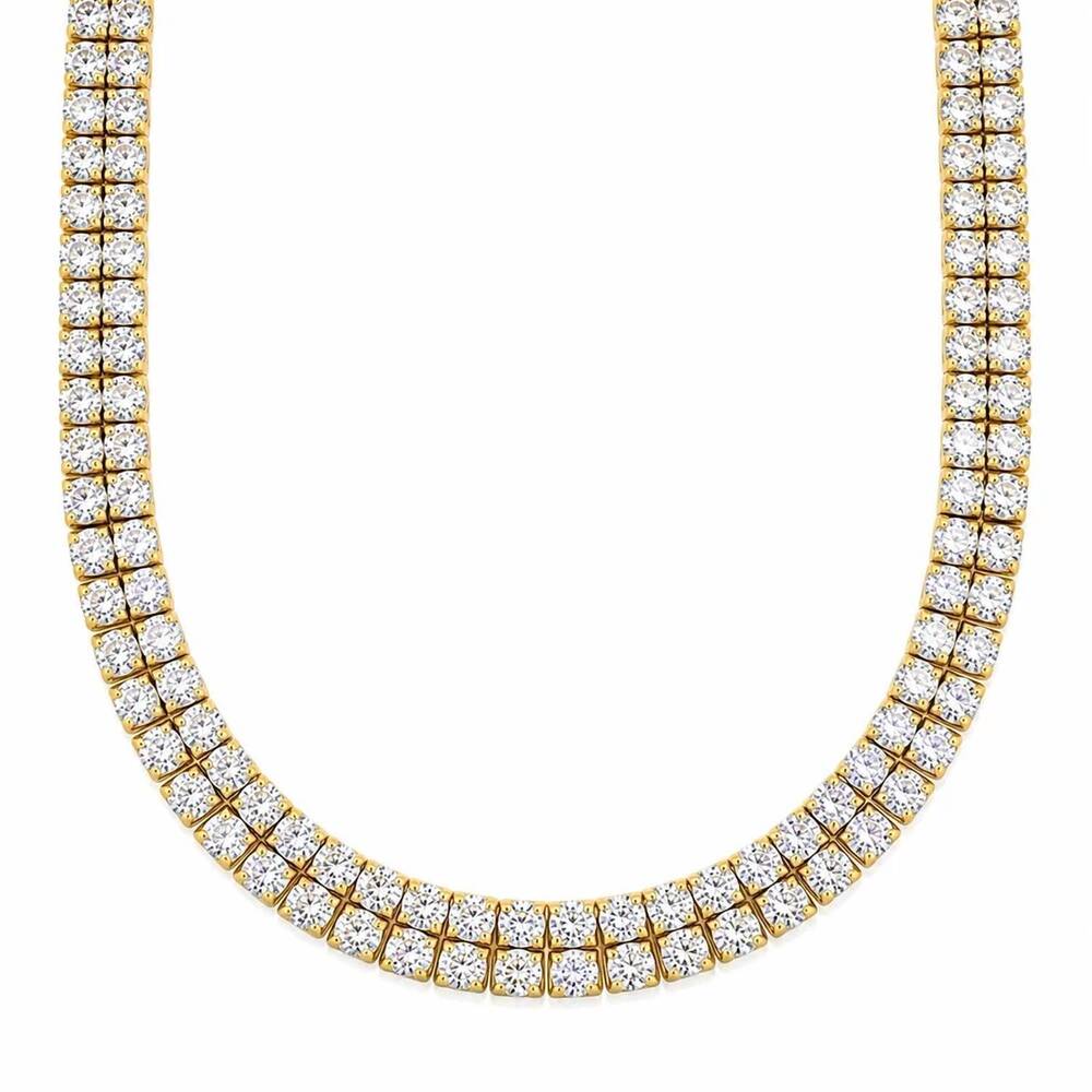 NEW ELLIE VAIL women's rosie double tennis choker necklace in gold